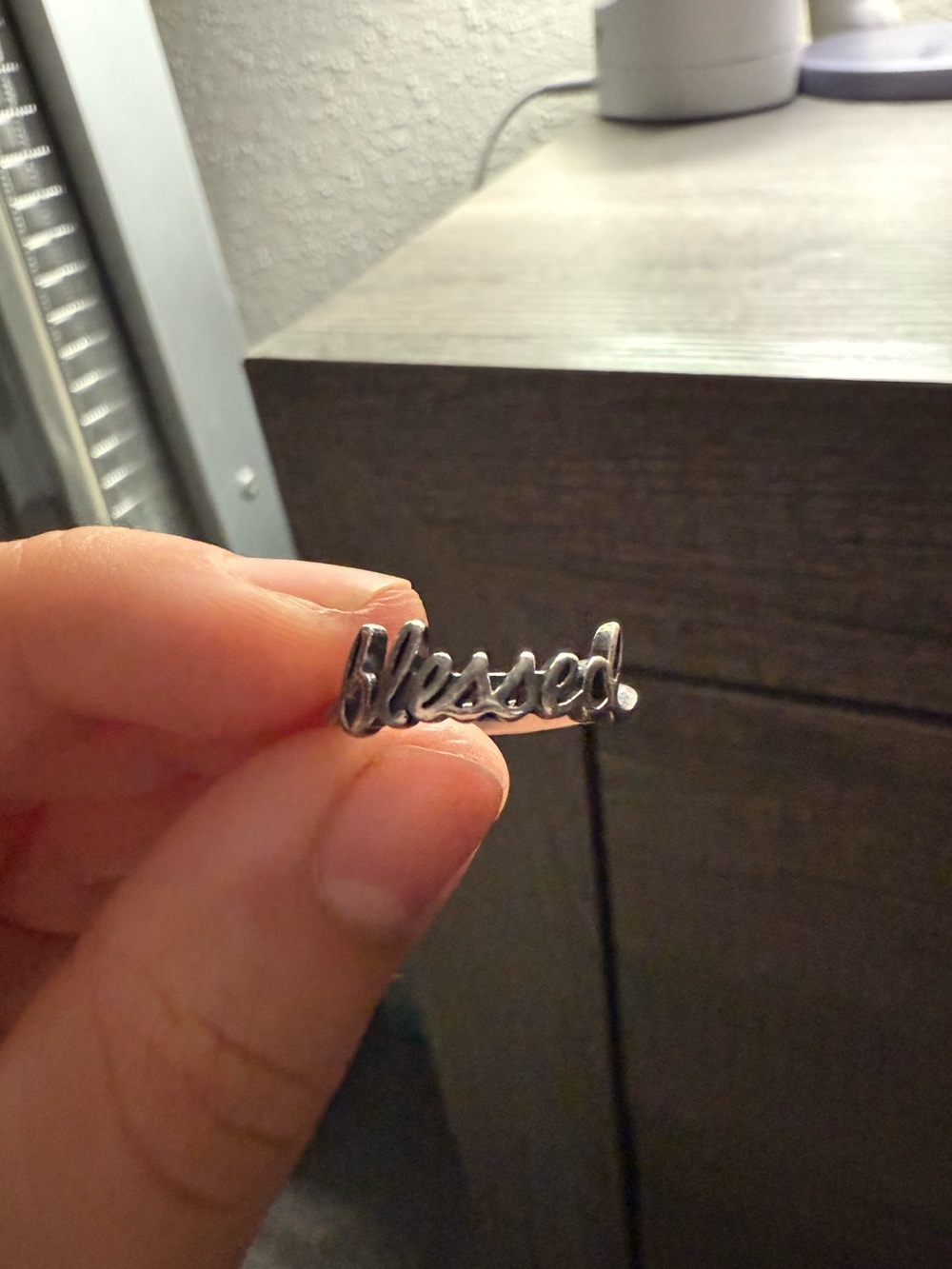James Avery Silver 'Blessed' Script Ring - Picture 2 of 2
